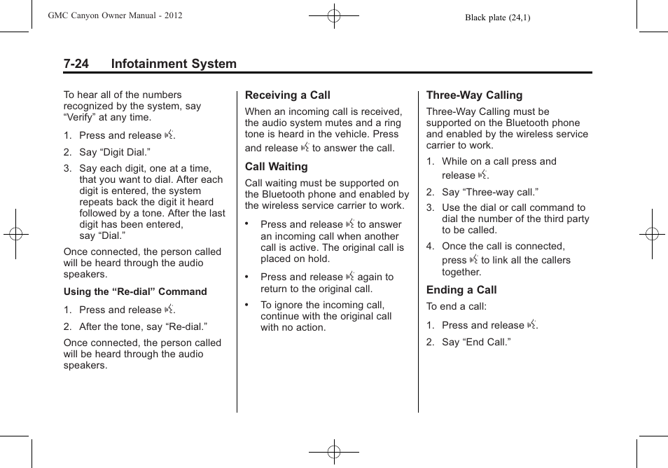 GMC 2012 Canyon User Manual | Page 166 / 386