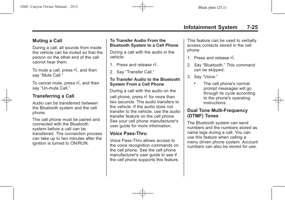 GMC 2012 Canyon User Manual | Page 167 / 386