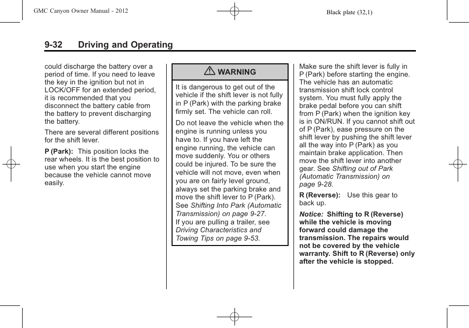 GMC 2012 Canyon User Manual | Page 204 / 386