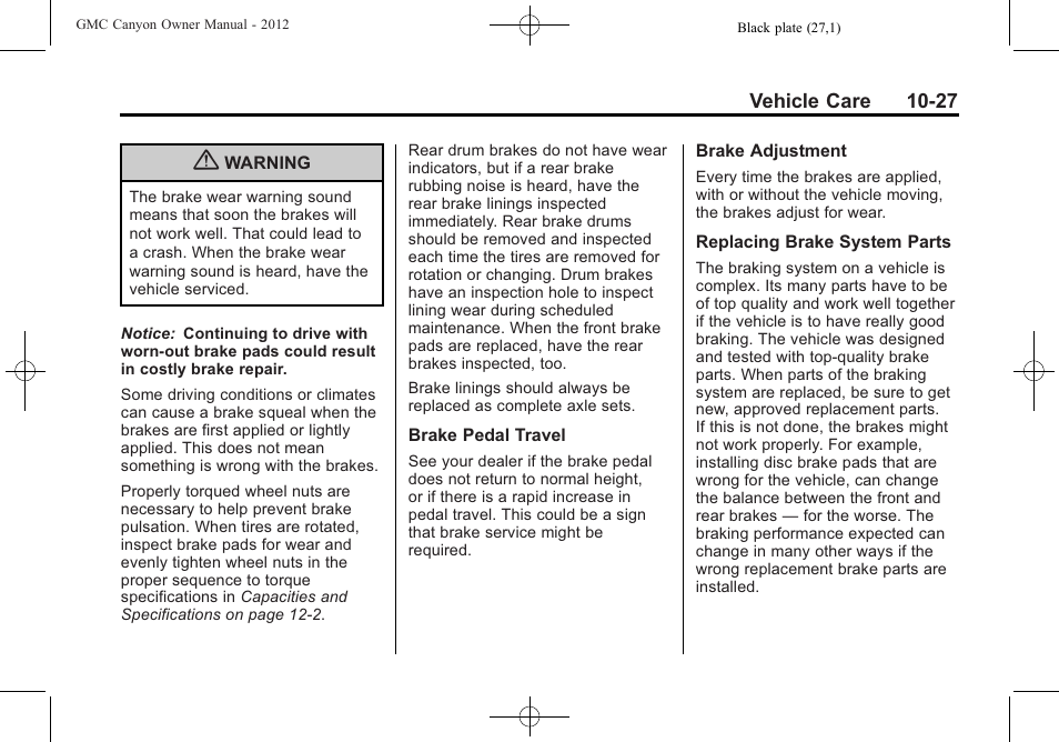 GMC 2012 Canyon User Manual | Page 263 / 386