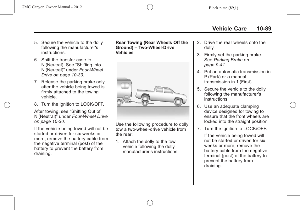 Vehicle care 10-89 | GMC 2012 Canyon User Manual | Page 325 / 386