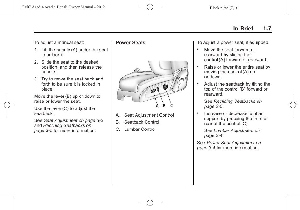GMC 2012 Acadia User Manual | Page 13 / 456