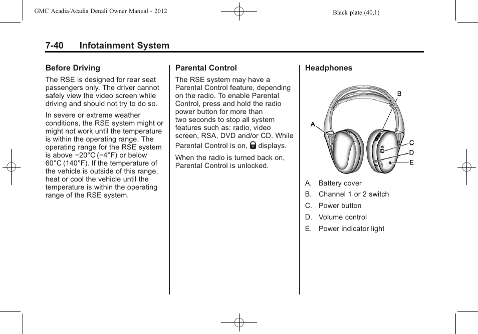 GMC 2012 Acadia User Manual | Page 220 / 456