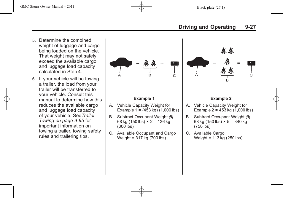 Driving and operating 9-27 | GMC 2011 Sierra User Manual | Page 321 / 594