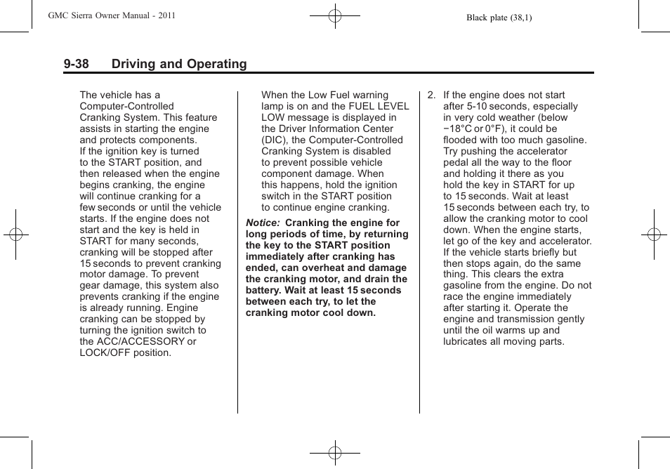 38 driving and operating | GMC 2011 Sierra User Manual | Page 332 / 594