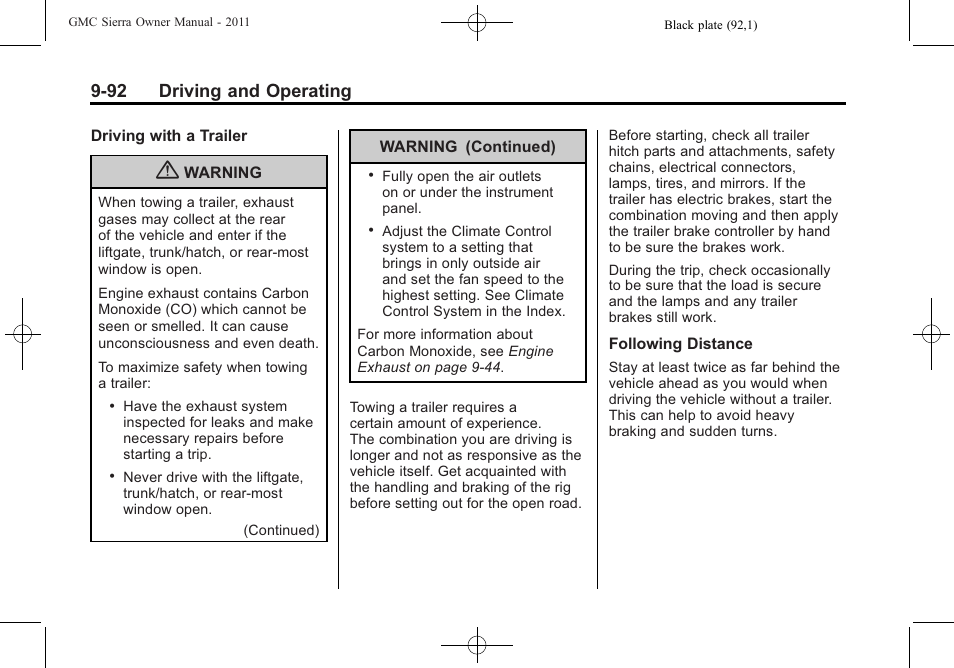 92 driving and operating | GMC 2011 Sierra User Manual | Page 386 / 594