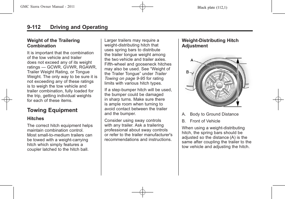 Towing equipment, Towing equipment -112, Step in driving defensively | GMC 2011 Sierra User Manual | Page 406 / 594