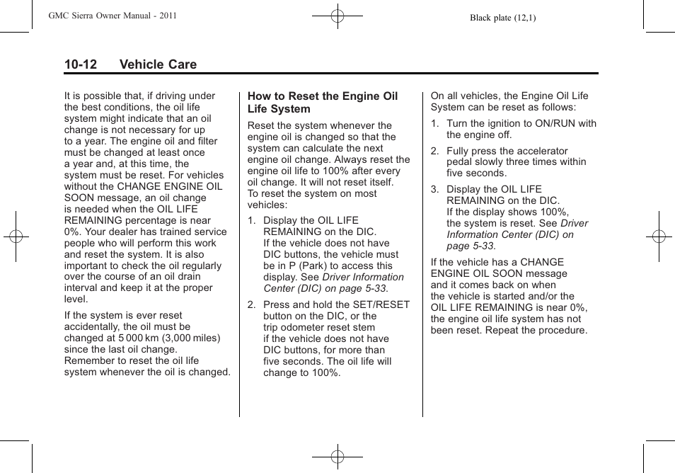 12 vehicle care | GMC 2011 Sierra User Manual | Page 436 / 594