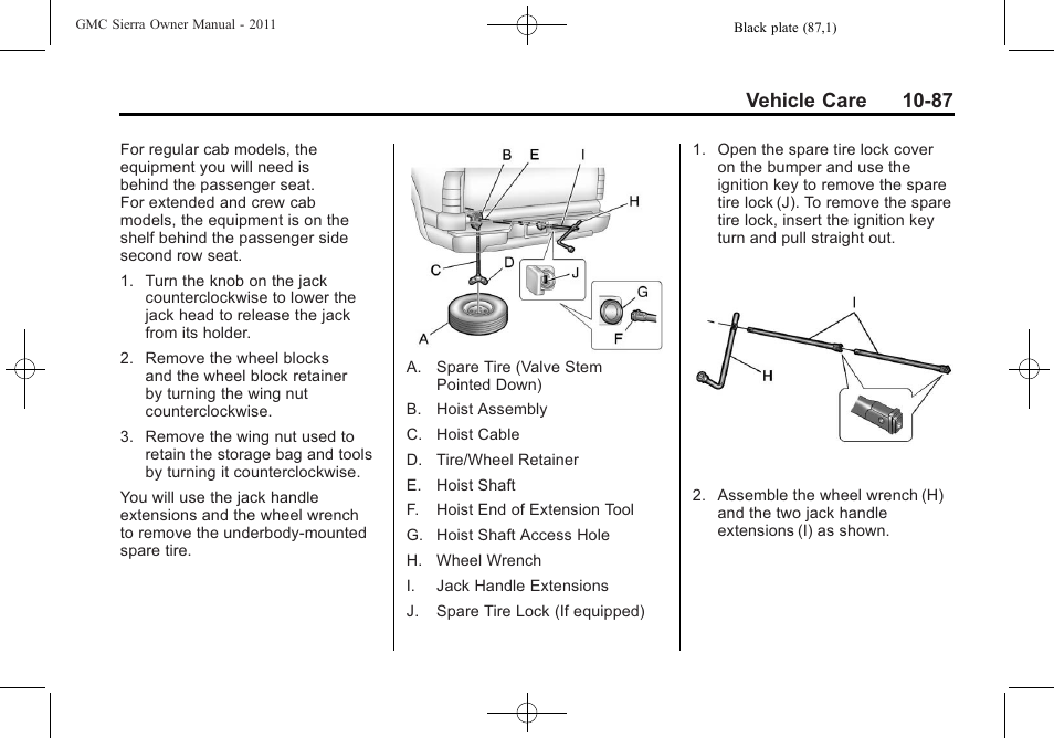 Vehicle care 10-87 | GMC 2011 Sierra User Manual | Page 511 / 594