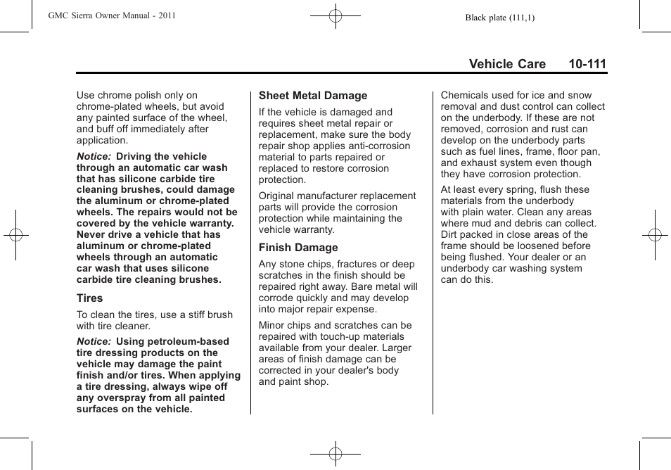 GMC 2011 Sierra User Manual | Page 535 / 594