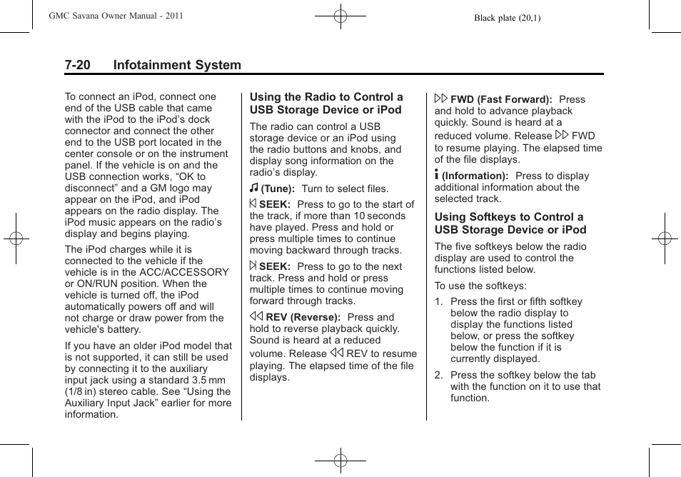 GMC 2011 Savana User Manual | Page 190 / 410