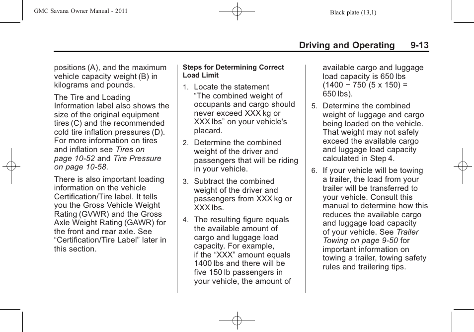 GMC 2011 Savana User Manual | Page 221 / 410