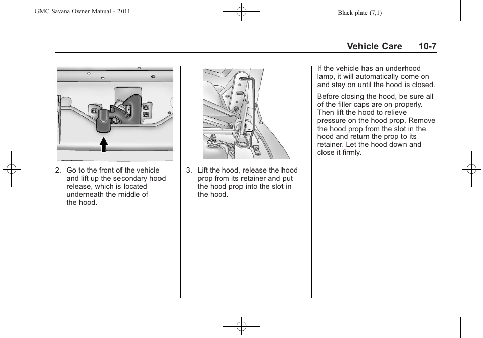 Vehicle care 10-7 | GMC 2011 Savana User Manual | Page 273 / 410