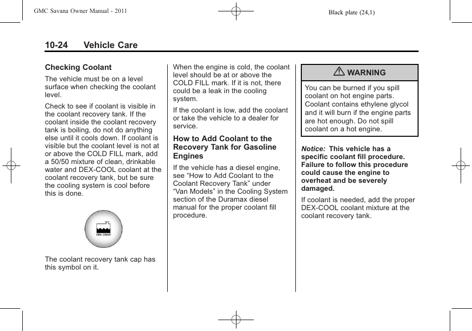 GMC 2011 Savana User Manual | Page 290 / 410