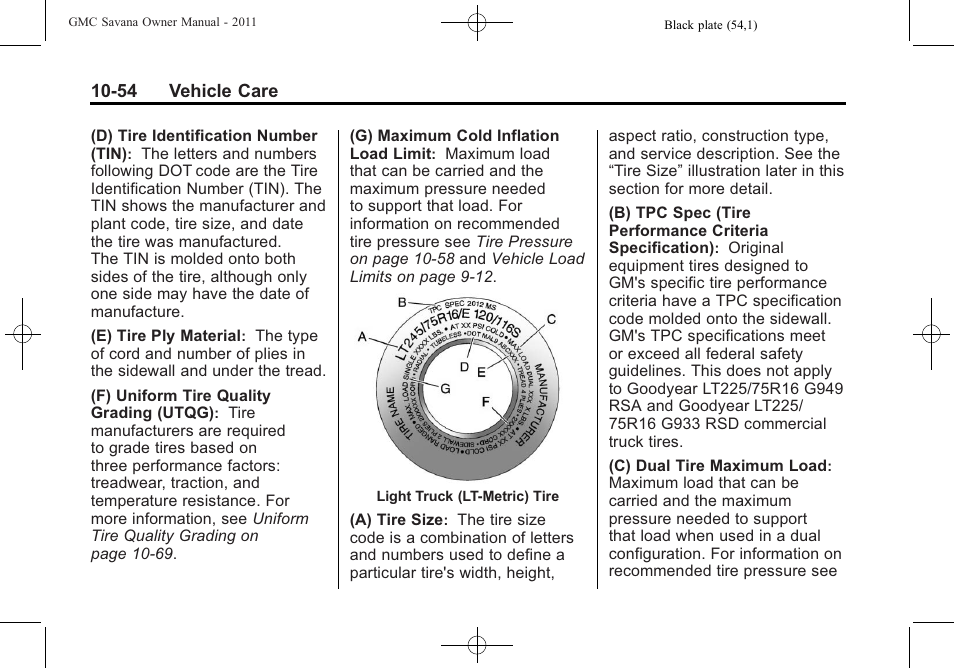 GMC 2011 Savana User Manual | Page 320 / 410