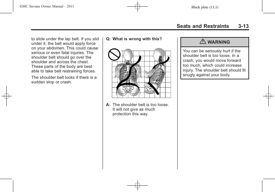GMC 2011 Savana User Manual | Page 61 / 410