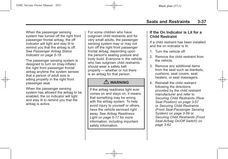 GMC 2011 Savana User Manual | Page 85 / 410
