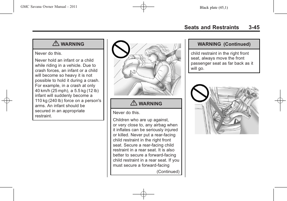 GMC 2011 Savana User Manual | Page 93 / 410