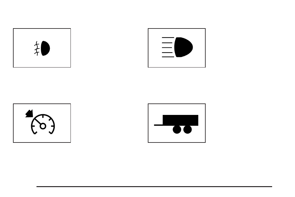Fog lamp light, Cruise control light, Highbeam on light | Tow/haul mode light | GMC 2009 Sierra User Manual | Page 186 / 478