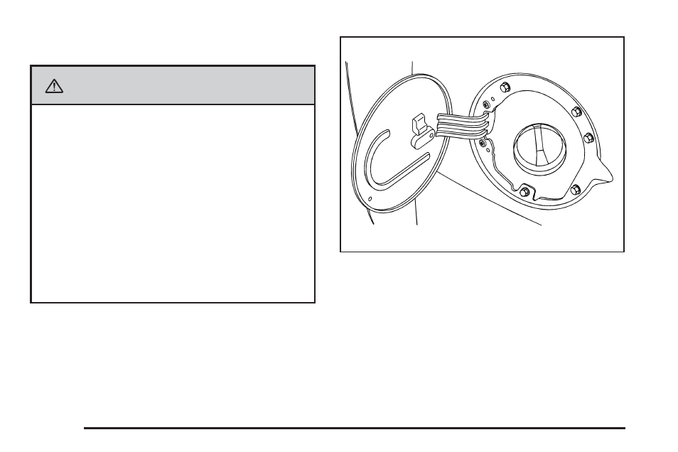 Filling the tank, Filling the tank -8, Caution | GMC 2009 Sierra User Manual | Page 320 / 478