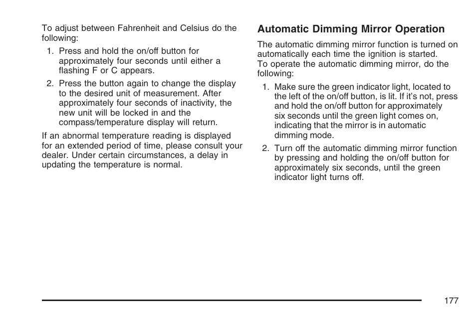 Automatic dimming mirror operation | GMC 2007 Sierra User Manual | Page 177 / 674