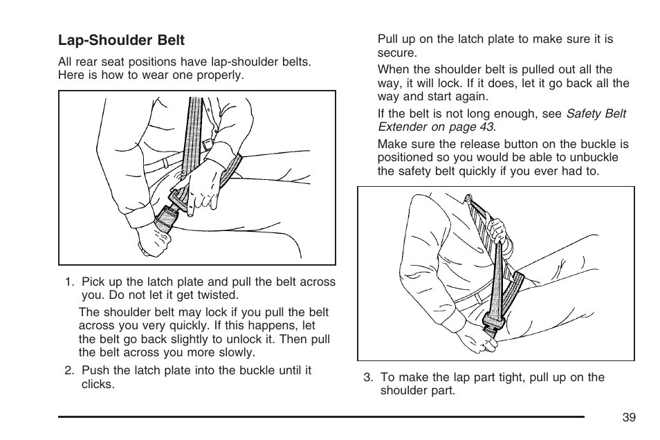 Lap-shoulder belt | GMC 2007 Sierra User Manual | Page 39 / 674