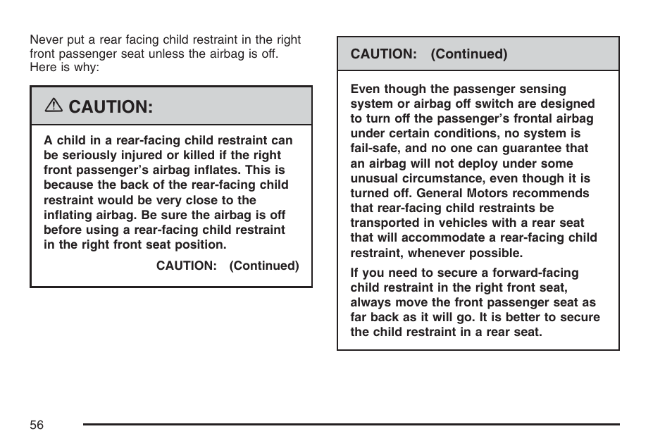 Caution | GMC 2007 Sierra User Manual | Page 56 / 674