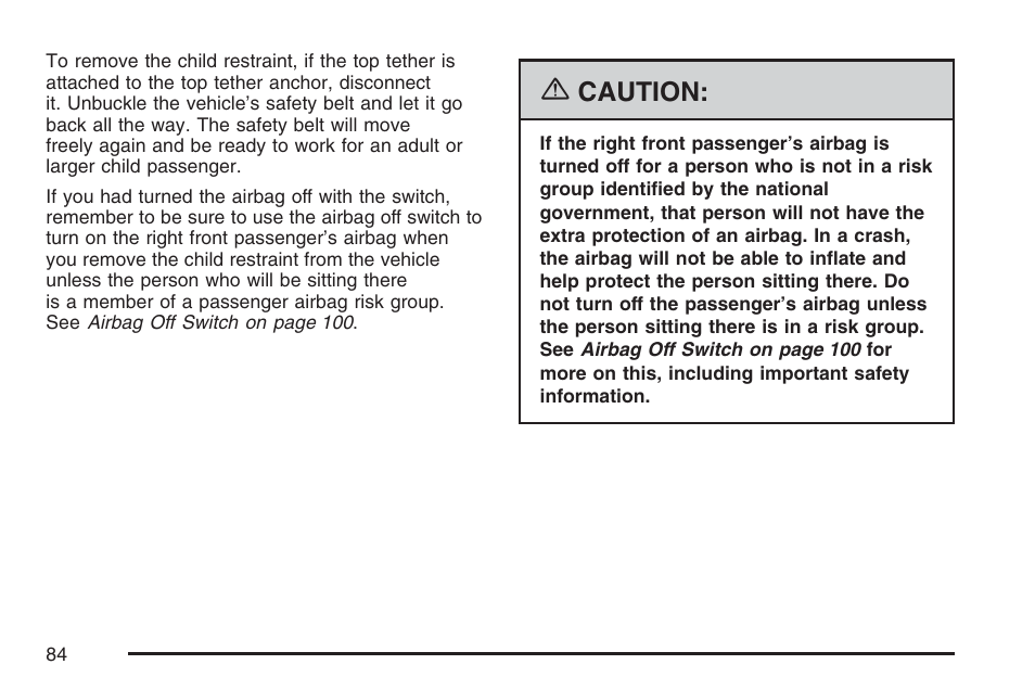 Caution | GMC 2007 Sierra User Manual | Page 84 / 674