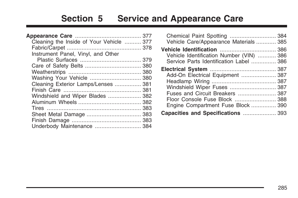 GMC 2007 Savana User Manual | Page 285 / 452