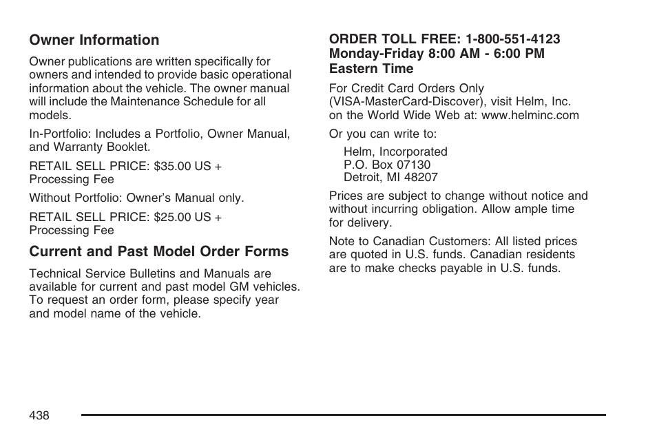 GMC 2007 Savana User Manual | Page 438 / 452