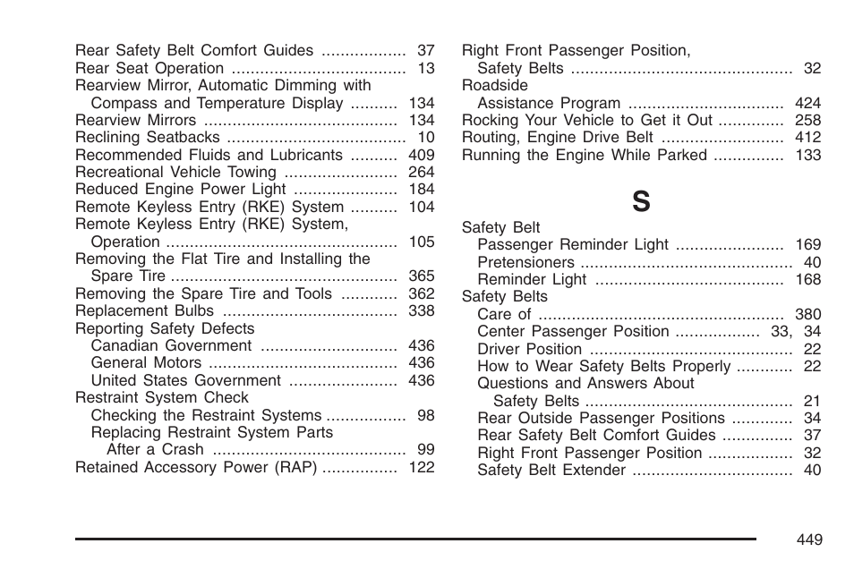 GMC 2007 Savana User Manual | Page 449 / 452