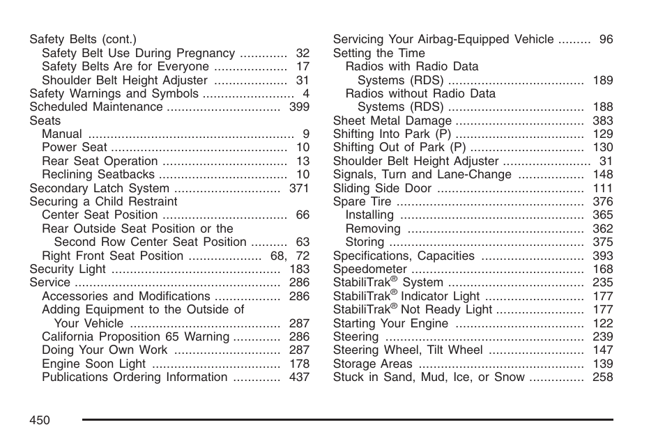 GMC 2007 Savana User Manual | Page 450 / 452