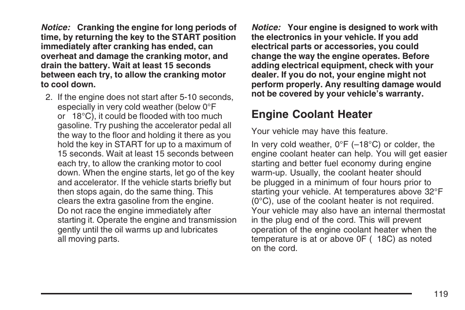 Engine coolant heater | GMC 2007 Canyon User Manual | Page 119 / 492