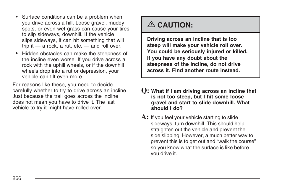Caution | GMC 2007 Canyon User Manual | Page 266 / 492