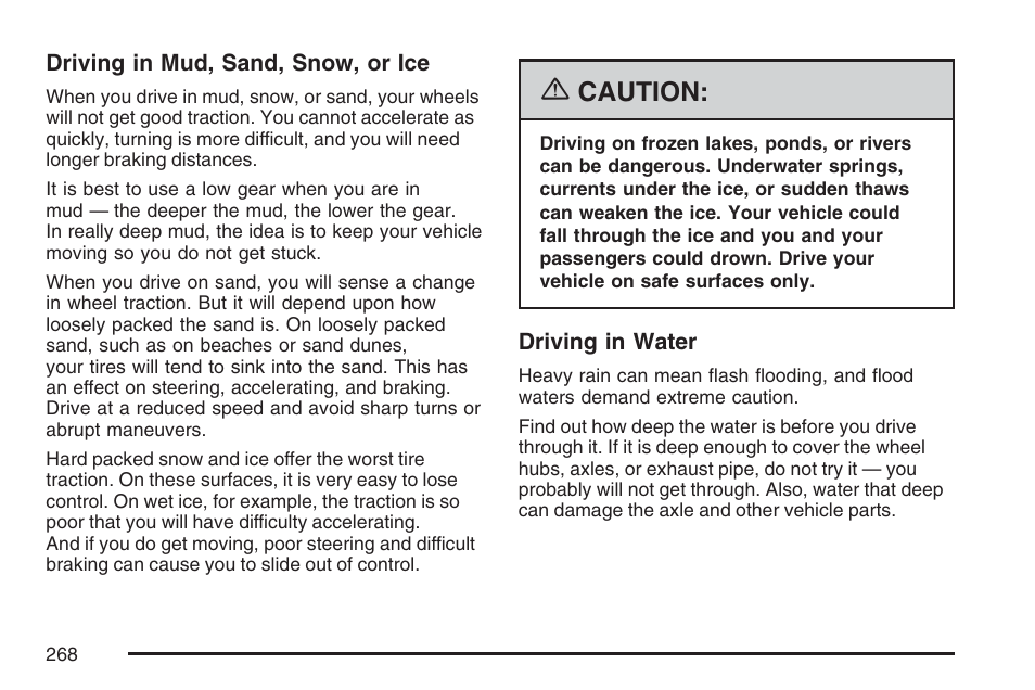 Caution | GMC 2007 Canyon User Manual | Page 268 / 492