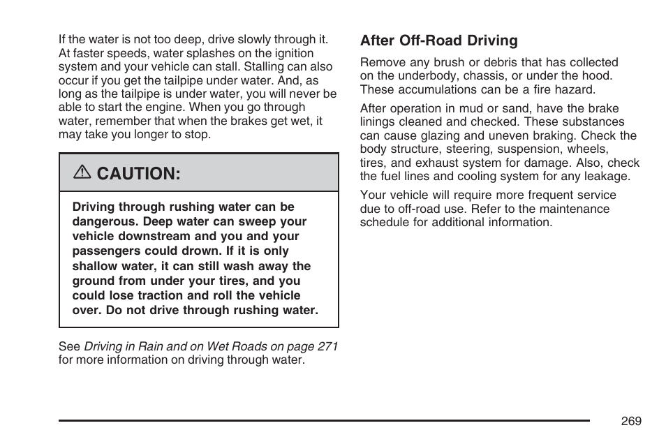 Caution | GMC 2007 Canyon User Manual | Page 269 / 492