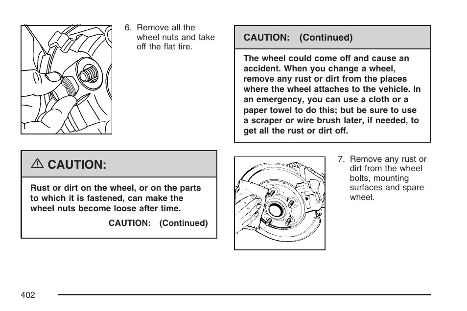 Caution | GMC 2007 Canyon User Manual | Page 402 / 492