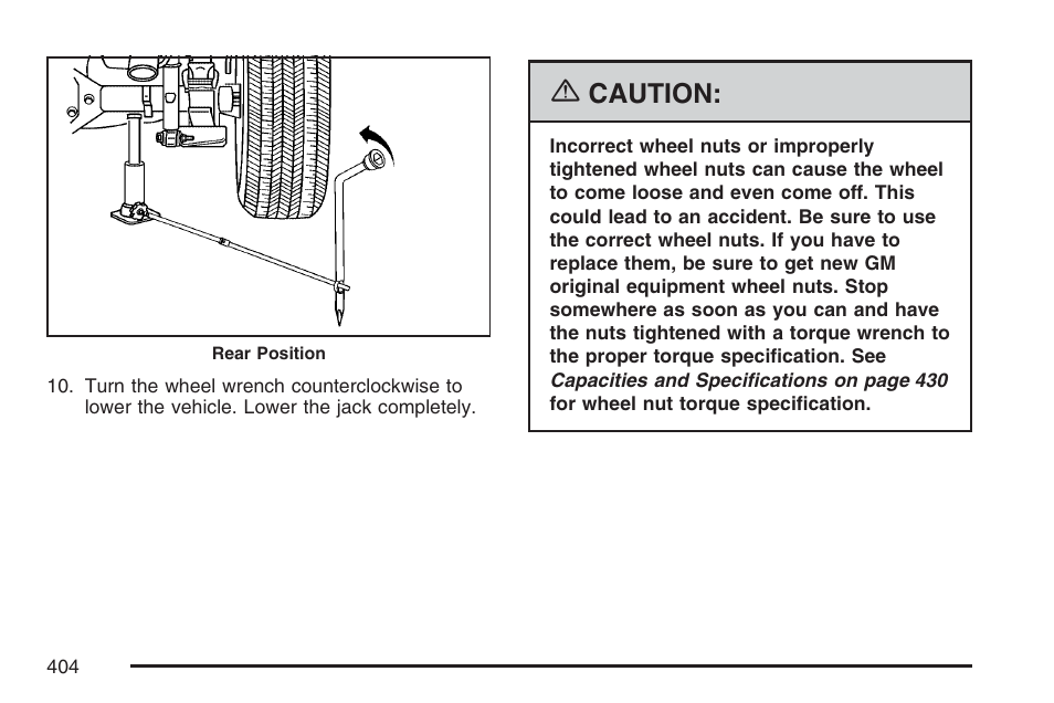 Caution | GMC 2007 Canyon User Manual | Page 404 / 492