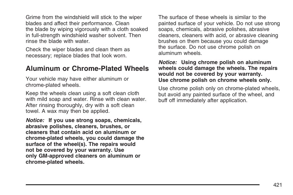 Aluminum or chrome-plated wheels | GMC 2007 Canyon User Manual | Page 421 / 492