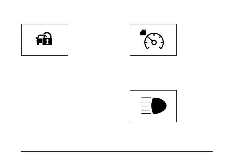 Security light, Cruise control light, Highbeam on light | GMC 2006 Canyon User Manual | Page 165 / 434