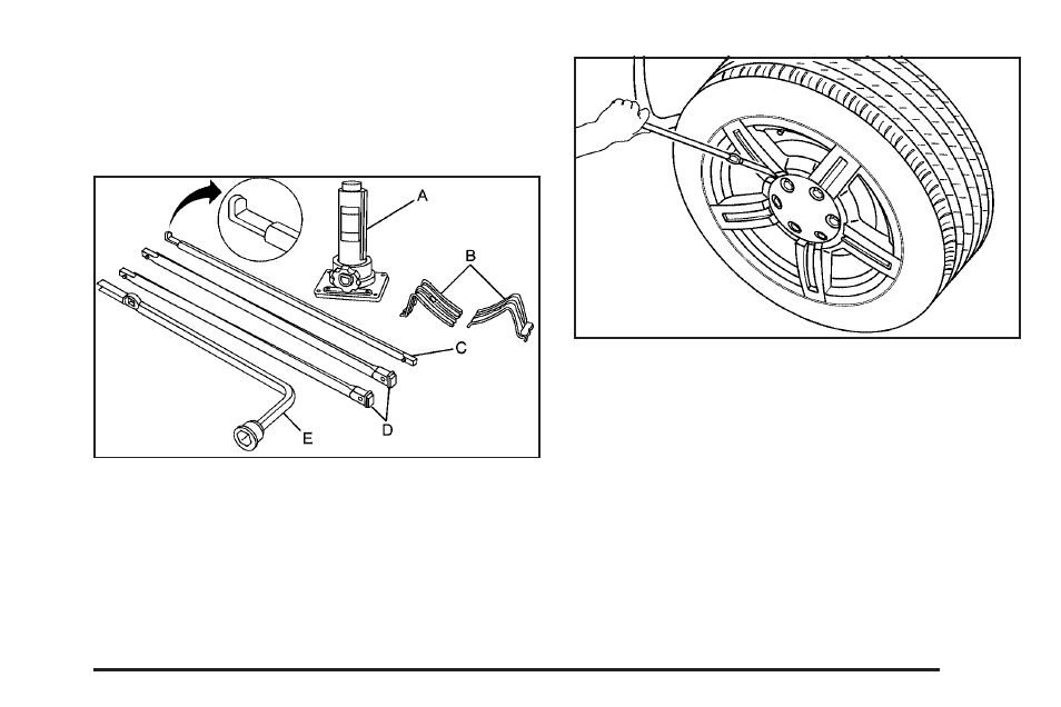 Removing the flat tire and installing the, Spare tire -77 | GMC 2006 Canyon User Manual | Page 353 / 434
