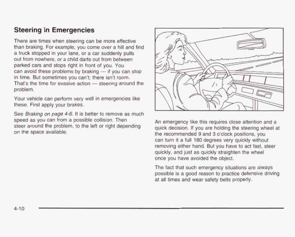 Steering in emergencies | GMC 2003 Savana User Manual | Page 207 / 400