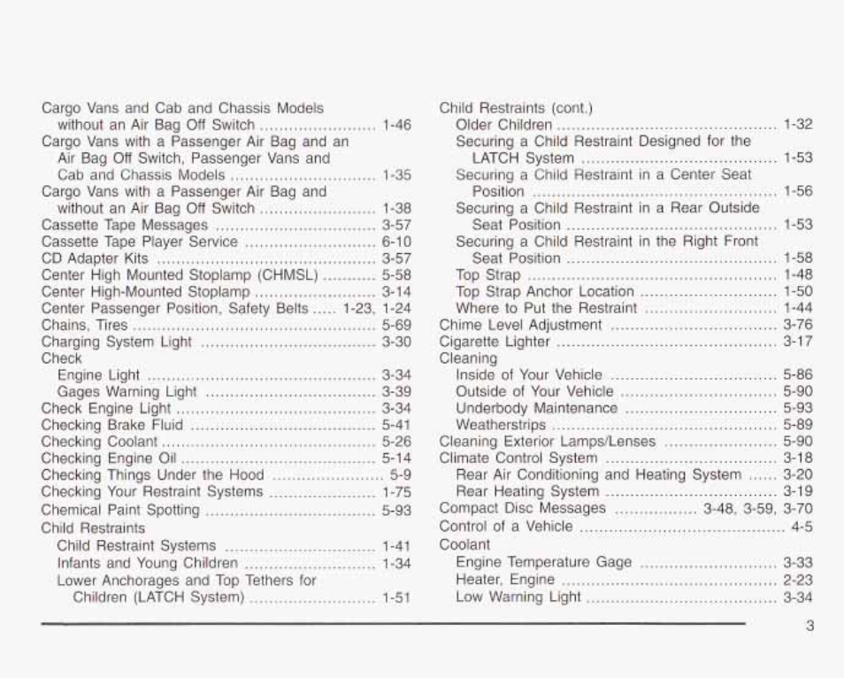 GMC 2003 Savana User Manual | Page 384 / 400
