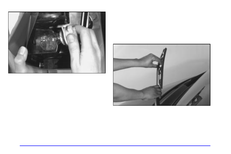 Windshield wiper blade replacement | GMC 2001 Savana User Manual | Page 309 / 412