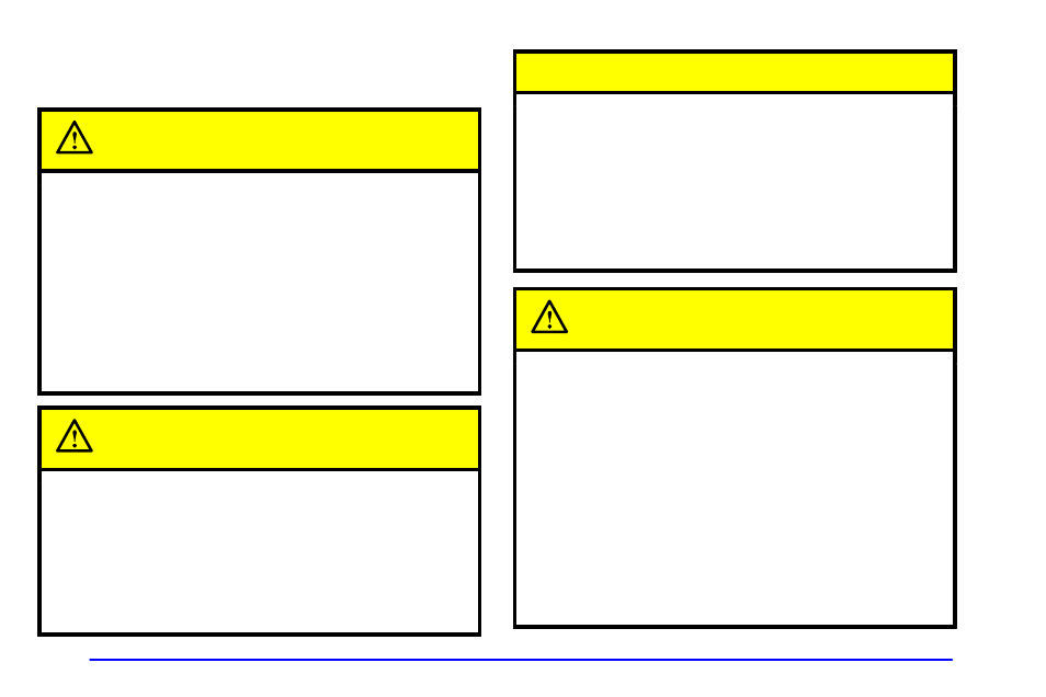 Caution | GMC 2001 Savana User Manual | Page 59 / 412