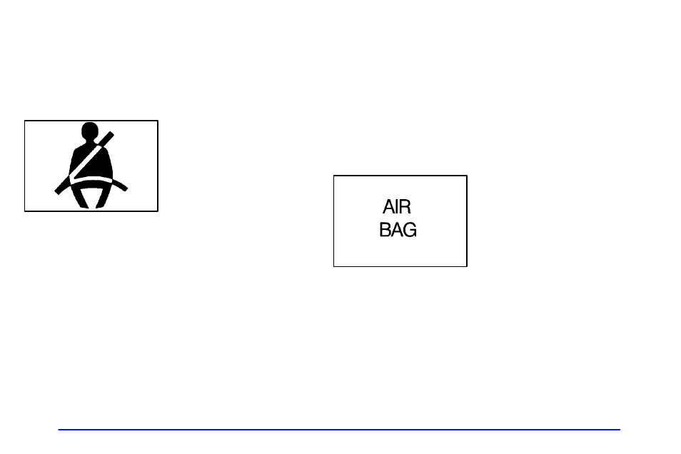 Safety belt reminder light air bag readiness light | GMC 2000 Savana User Manual | Page 128 / 398