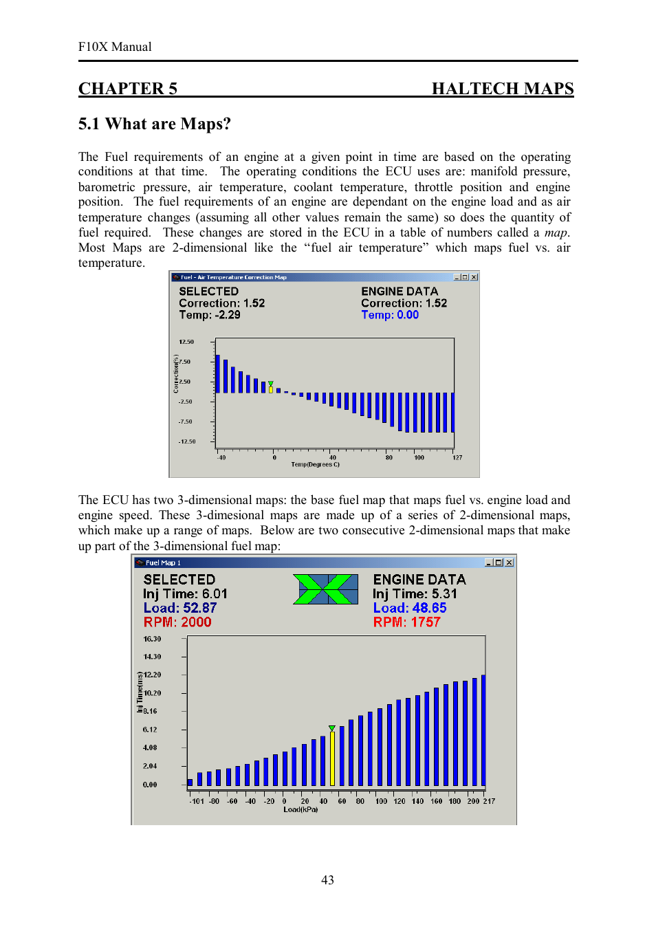 Chapter 5 haltech maps, 1 what are maps | Haltech F10X User Manual | Page 43 / 120