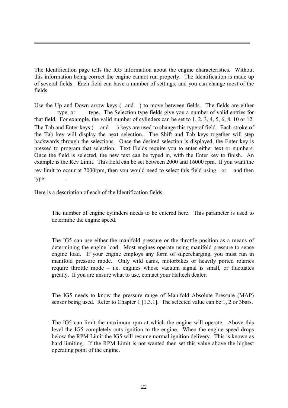 Chapter 3 engine identification, 1 setting engine identification, Chapter 3 | Engine identification | Haltech IG5 User Manual | Page 26 / 89