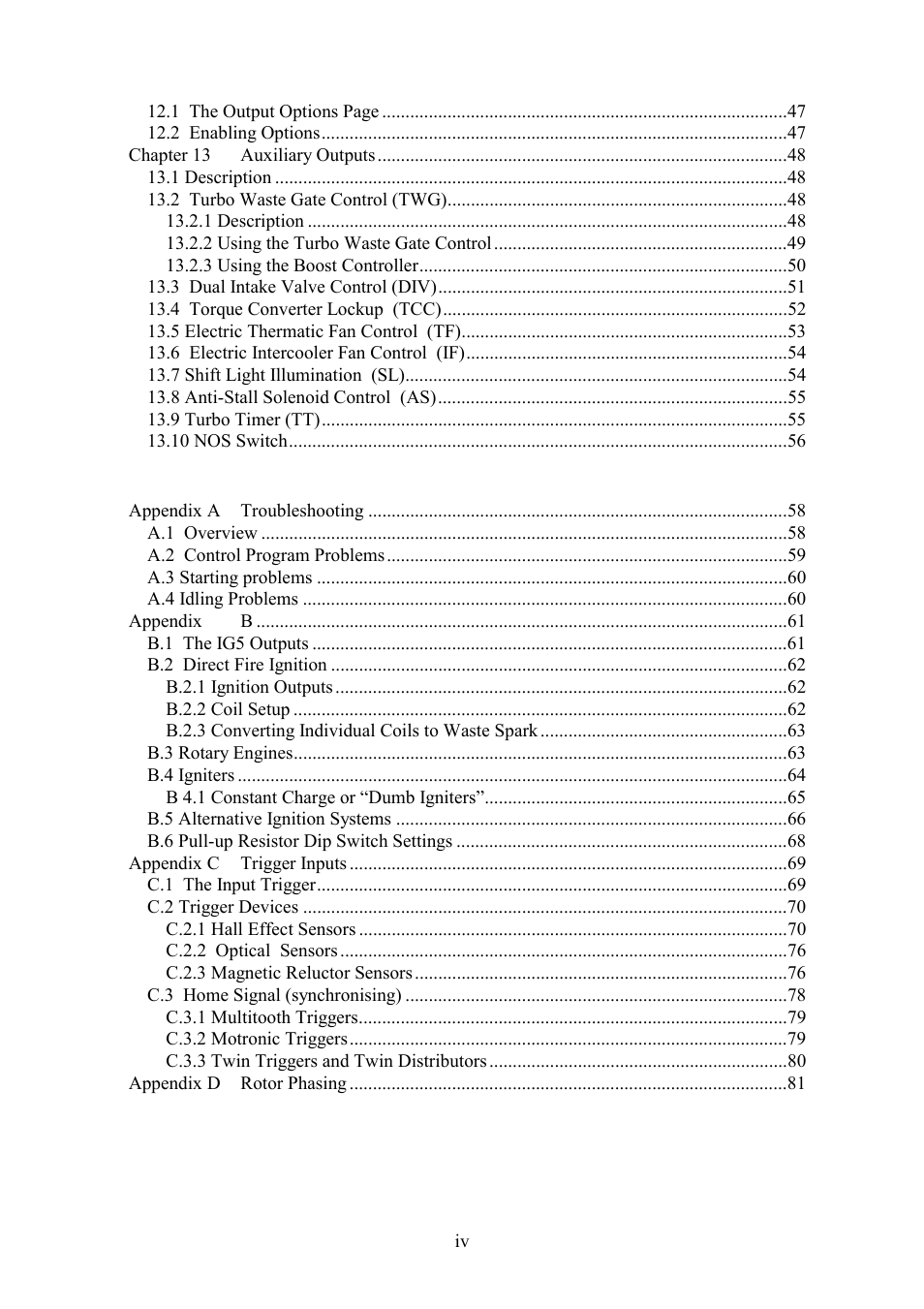 Appendices | Haltech IG5 User Manual | Page 3 / 89