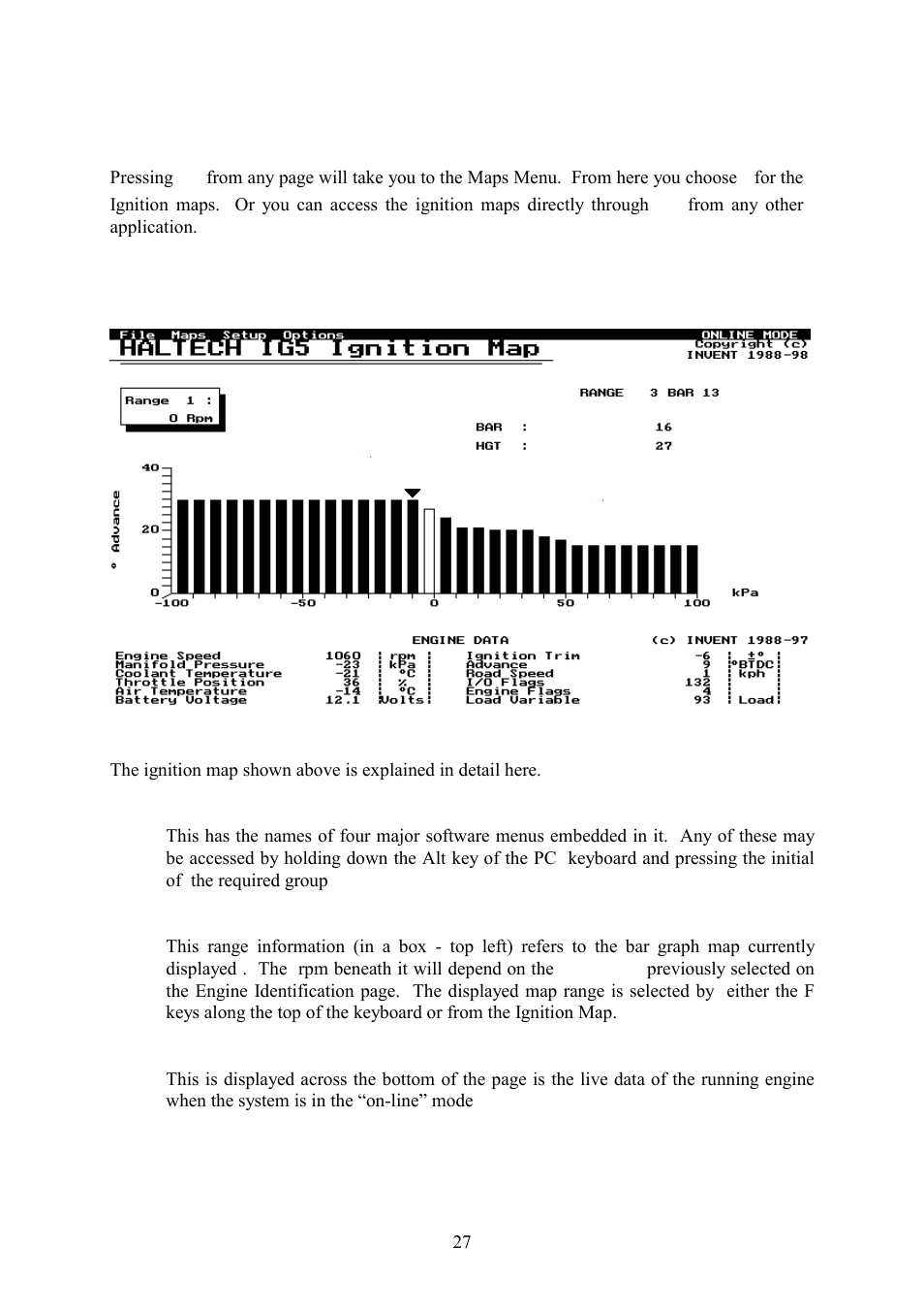 4 accessing the ignition maps, 5 the ignition maps | Haltech IG5 User Manual | Page 31 / 89